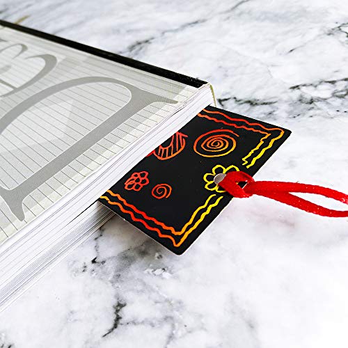 image for Supla 36 Set 2 Style Magic Scratch Rainbow Bookmarks Making Kit for Ki