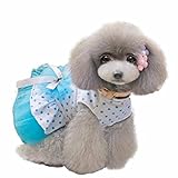 Pet Dog Dress,SJINC(TM) 2015 Romantic, Lovely, Puppy Dog, Princess, Tutu, Dress (XS, Blue)