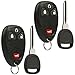 Key Fob Keyless Entry Remote with Ignition Key fits Chevy HHR 2006 2007 2008 2009 2010 2011 (15114374), Set of 2