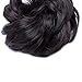 Scrunchy Updo Wavy Straight Hair Bun Clip Messy Donut Chignons Synthetic Hairpiece Hair Extension (brownish black-thicker)