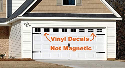 Decorative Faux - VINYL Decals - Garage Door Windows (2 Car Garage)
