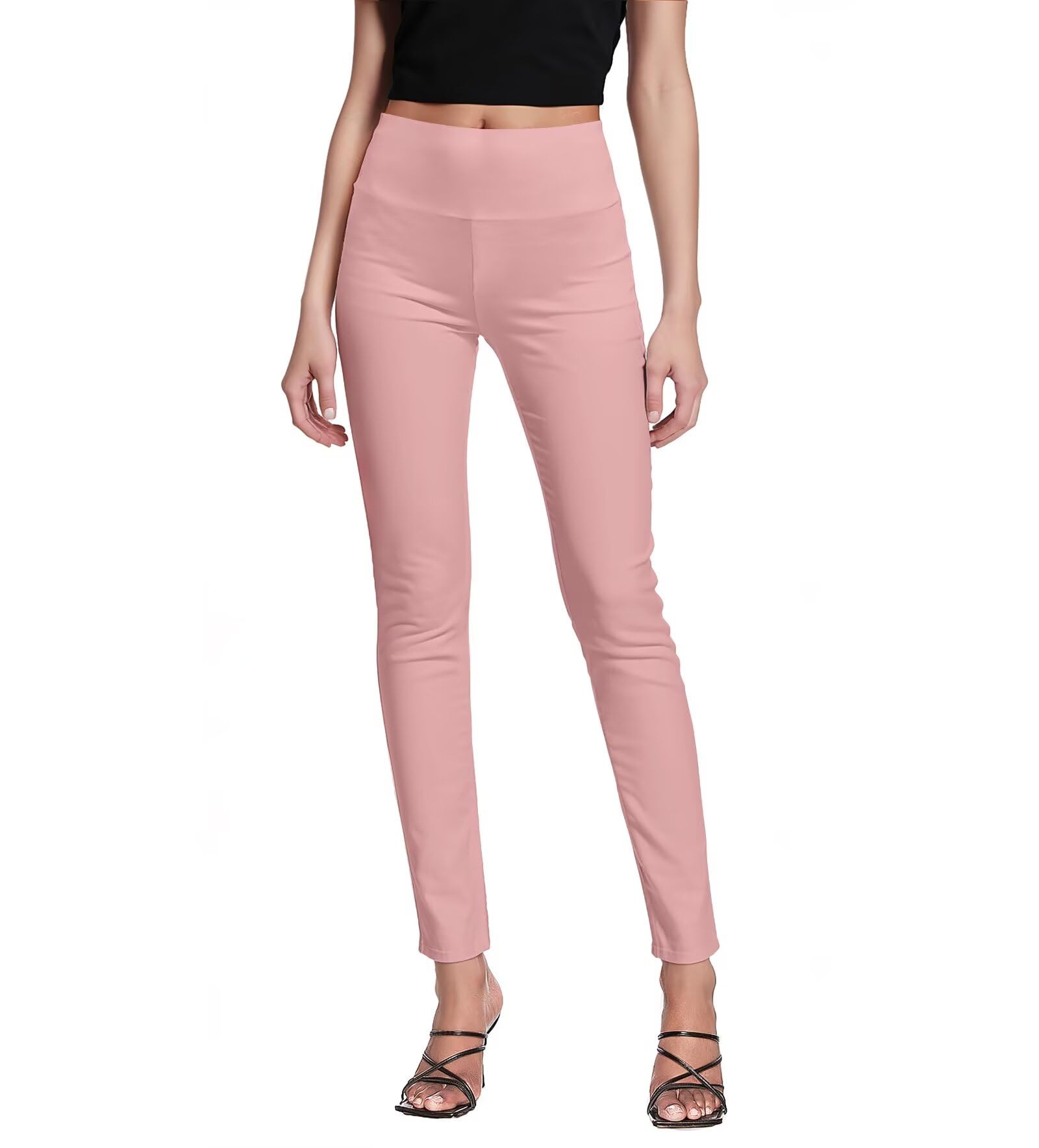 Photo 1 of & Company Super Comfy Stretch with Full Elastic Waist Pull On Hot Pink Millennium Twill Pant KP44972 Blush XL