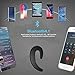 Bluetooth Headset, Single Bluetooth Ear-Hook, Wireless Headphones with Mic, Painless Wearing Sport Earpiece with in-Ear Tip, Easy Pairing Earbud for Business Car, Compatible for Samsung iPhone (M)