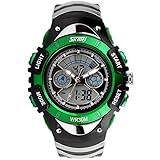 ALPS Kids Watches LED Digital Boys Girls Waterproof Watches (Green)