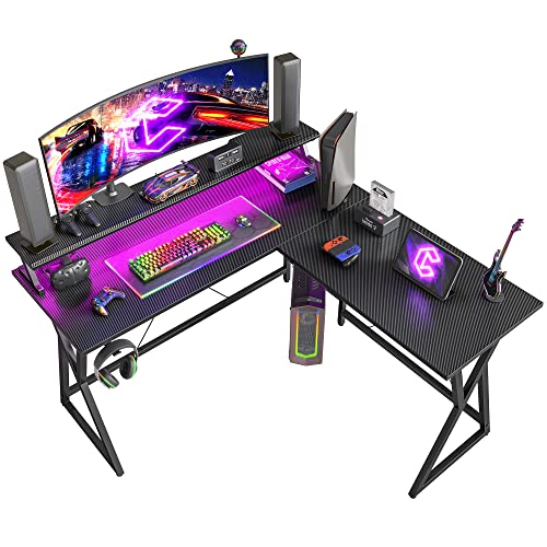 Computer Desk Bahrain CubiCubi Gaming Desk 51 Inch PC Computer Desk with LED and Monitor ...
