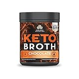Ancient Nutrition KetoBROTH Powder, Keto Diet Supplement, High Quality Fats, MCT Oil, Protein, Plus Caffeine and B12 for Ketosis and Energy, Chocolate, 20 Servings, 20.3 oz
