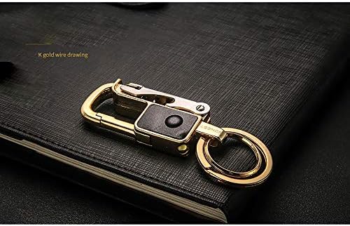 LIXUAN 3-In-1 Multifunction Keychain Bottle Opener, Creative Gift Metal Car Keychain, 1pc, K gold wire drawing