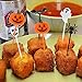 Halloween Food Picks Cupcake Toppers Decorations Halloween Party Picks Halloween Toppers With Ghosts Spider Pumpkin Skull Bat Design Plastic Decorative Food Picks Holiday Picks