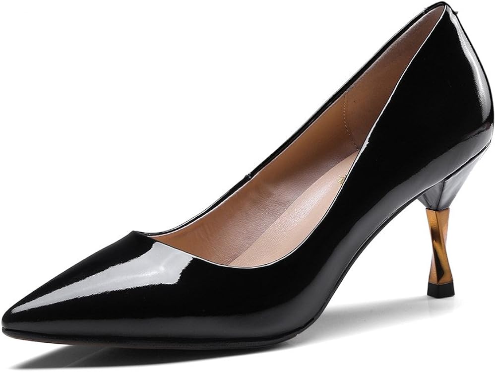 wine patent leather pumps