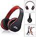 AutumnFall Wireless Bluetooth On-Ear Stereo Headphone AH2, Over-Ear Headset with Built-in Microphone (Red)