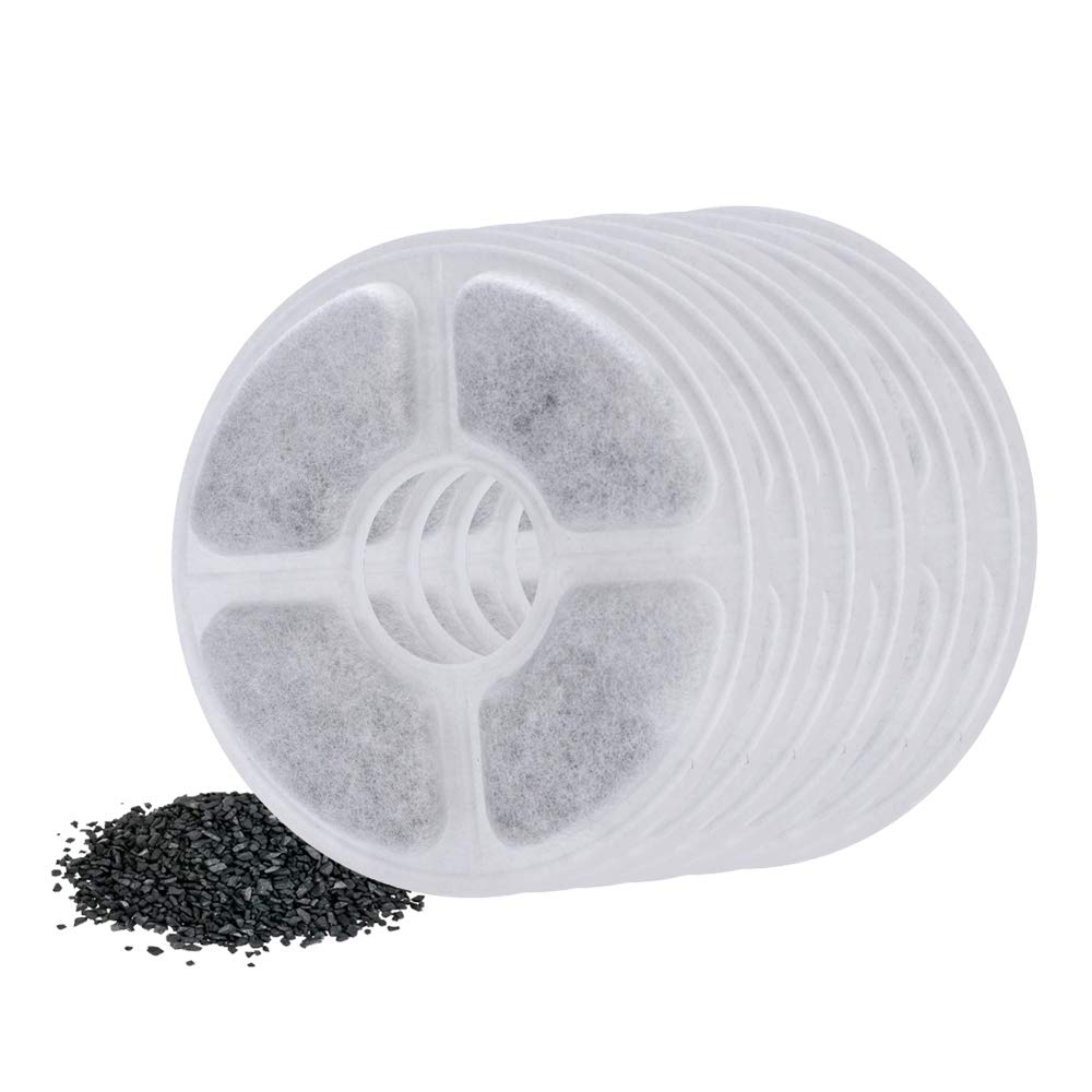 6 Pack Replacement Filters for Pet Drinking Fountains Cats and Dogs Flower Water Dispenser Filter with Cotton Activated Carbon Automatic Pet Waterer Filter