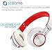 ECOOPRO Lightweight Portable Adjustable Over Ear Stereo Earphone Headphones Headset for PC MP3 MP4 Tablet Most Smart Phones -White