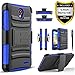 ZTE ZFive 2 LTE Phone Case, ZTE Maven 3 Phone Case, ZTE Prestige 2 Case, ZTE Sonata 3 Case, Circlemalls [Combo Holster] Built-In Kickstand Belt Clip with [HD Screen Protector] And Stylus Pen[Blue]