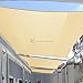 Sunshades Depot 8' x 12' Sun Shade Sail Rectangle Permeable Canopy Beige Customize Size Available Commercial Standard 180 GSM HDPE