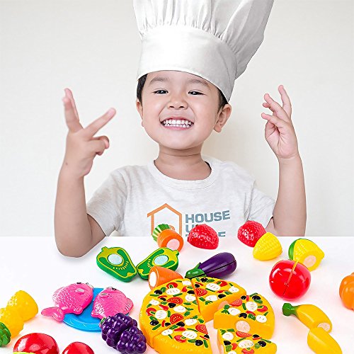 image for House Ur Home Kitchen Toys Cutting Fruit Vegetables Play Fun Cooking L