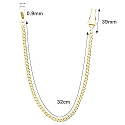 Tiong Clip Pocket Watch Chain Retro Metal Alloy