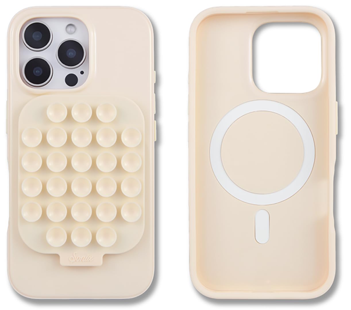 Sonix Case for iPhone 16 Pro with Magnetic Suction Mount | Compatible with MagSafe | 10ft Drop Tested | Linen