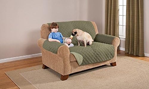 Elegante Luxurious Reversible LOVESEAT Furniture Protector, Olive / Sage