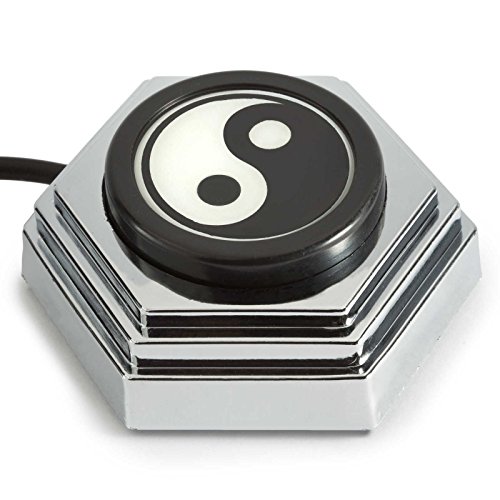 AmeriVolt Yin-Yang Tattoo Foot Pedal 360 Degree Switch w/ 5 ft. Cord - Chrome