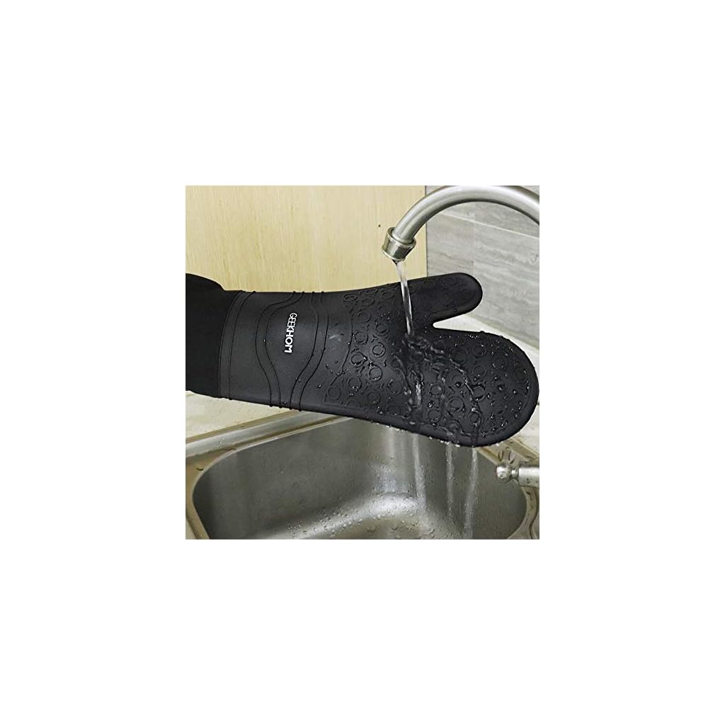 GEEKHOM Air Fryer Accessories, Heat Resistant Silicone Oven Mitts