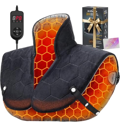 Photo 1 of InVarme Neck and Shoulder Heating Pad: 2X Graphene Extra Hot Max 160? for Faster Deeper Pain Relief - 4H Auto Shut Off for Home Office Use - Machine Washable - Gifts for Dad Grandpa Husband