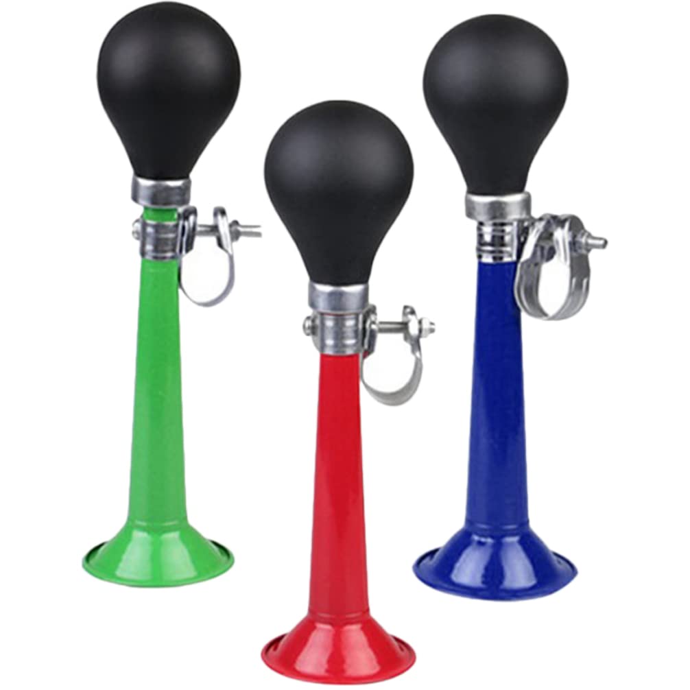 3Pcs Bike Bell for Kids and Adults, Loud Squeeze Horn with Clear Sound, Easy to Install, Waterproof and Rust-Resistant, Fits Most Handlebars, Assorted Colors