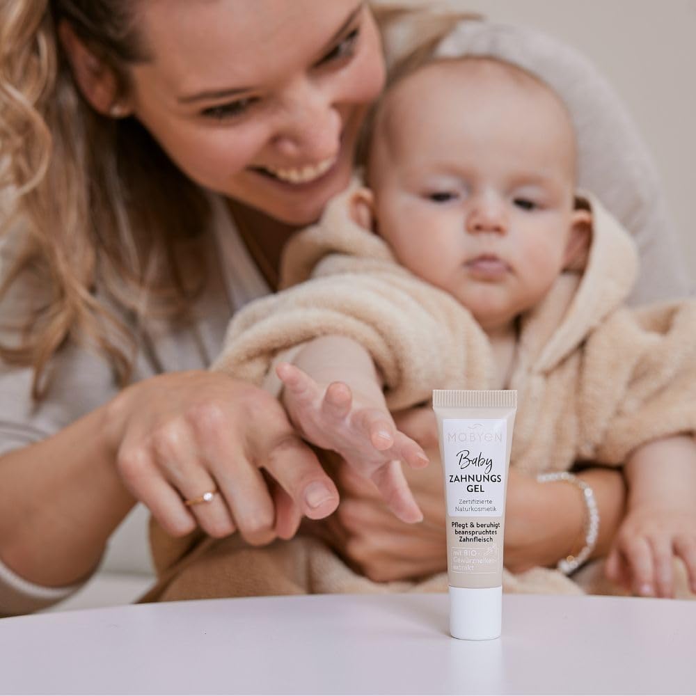 MABYEN Baby Zahnungsgel Säuglinge 10ml | Zahnfleisch Gel mit pflegenden Inhaltsstoffen - Ohne Alkohol - ab der Geburt - Zahnungshilfe Baby für beanspruchtes Zahnfleisch - SOS-Pflege beim Zahnen 7