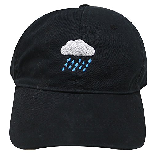 City Hunter C104 Rain Cloud Cotton Baseball Cap 9 Colors (Big Black