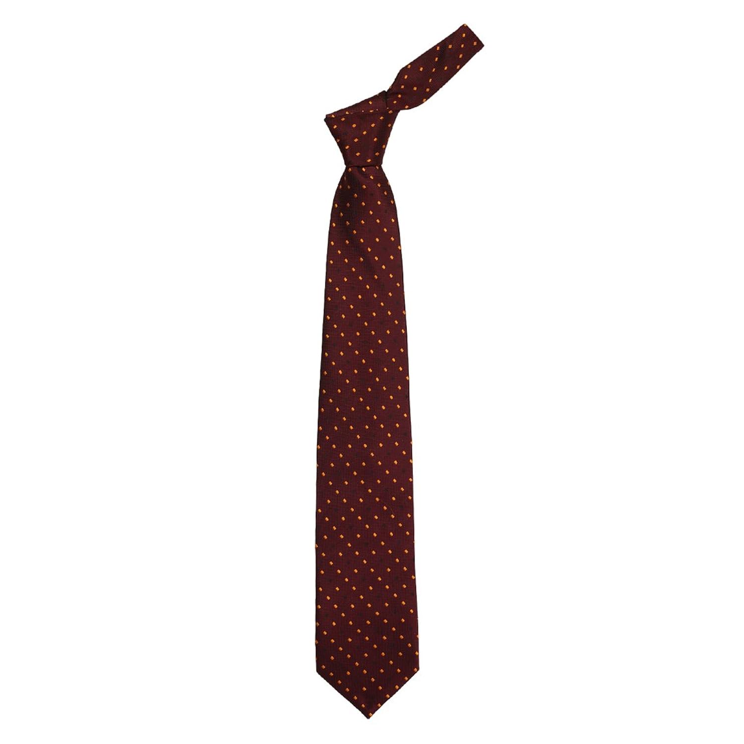tieon men's designer neck tie & pocket square_3 inch_red_self