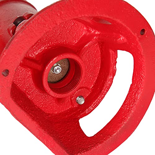 Youwise Red Cast Iron Pitcher Pump 25 ft Lift, Retro Hand Water Pump
