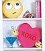 iscream Marshmallow Scented Kissy Face Emoji Squishem Backpack Charm