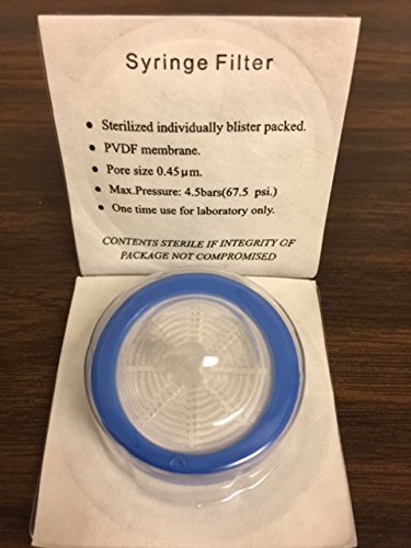ADVANGENE Syringe Filter Sterile, PVDF 0.45μm 30mm Blue (30/PK)