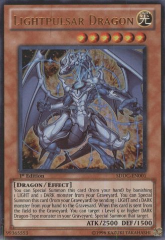 Yu-Gi-Oh! - Lightpulsar Dragon (SDDC-EN001) - Structure Deck: Dragons Collide - 1st Edition - Ultra Rare