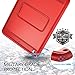 YOUMAKER New iPad 9.7 Case 2018/2017, Heavy Duty Kickstand with Built-in Screen Protector Full-Body Shockproof Protective Case Cover for Apple iPad 9.7 inch 2017/2018 5th/6th Gen (Red/Red)