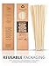 Bamboo Shop Extra Long Dowel Craft Sticks Food Grade Rods 15.5 inch x Approx 3/16 inch Diam give or take 3/64 inch 48 Pcs Natural Unfinished Wood for Crafts