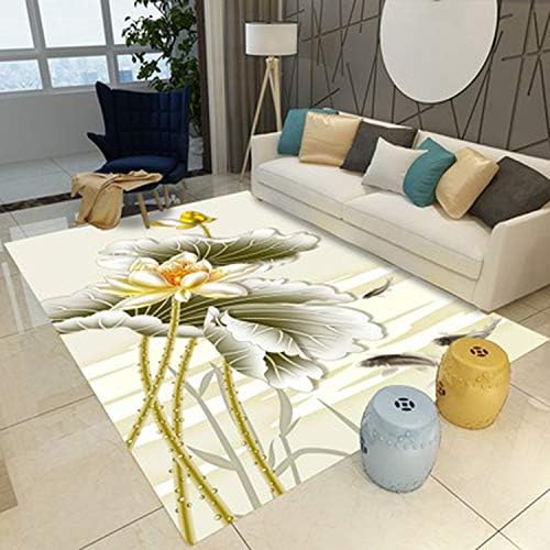Chinese National Flower Ink Painting Living Room 3D Carpets Bedroom Rug Sofa Coffee Table Mat Yoga Pad Decor
