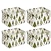 wellhouse 4 Pack Small Tree Printing Non-Woven Storage Box Foldable Organizer Cube Basket Bin Container Box for Clothes Book Socks (Tree-4 Pack)