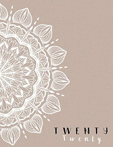 2020: A4 Diary Week on 2 Pages to View WO2P Journal | Horizontal Weekly Planner | Kraft with White Mandala (A4 2020 Weekly Diaries) Paperback – November 28, 2019