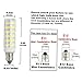 Ashialight E11 Base 50W Light Bulb, LED Mini Candelabra Bulb,Daylight,JD T4 bulb,120 volt,550LM,Clear Light Bulb (Pack of 2)