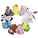 Emorefun Joe 10 pcs Novelty Finger Puppets Set Cartoon Animal Style Soft Velvet Dolls Props Educational Toys for Baby Story Time, Shows, Playtime