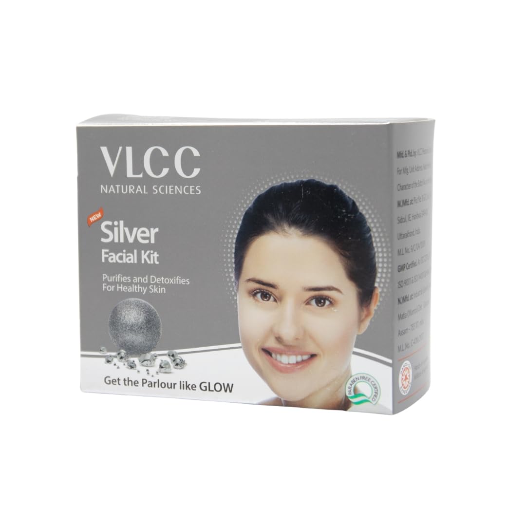 VLCC Silver Facial Kit Detoxifies & Purifies Skin Tissues & Restore The Natural
