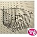 Only Garment Racks Deep Wire Storage Baskets For Gridwall, Slatwall and Pegboard - Black Finish - Dimensions: 12