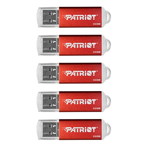 Patriot Memory 32GB Pulse Series USB 2.0 Flash Drive - 5 Pack - Red (PSF32GXPPR5PK)