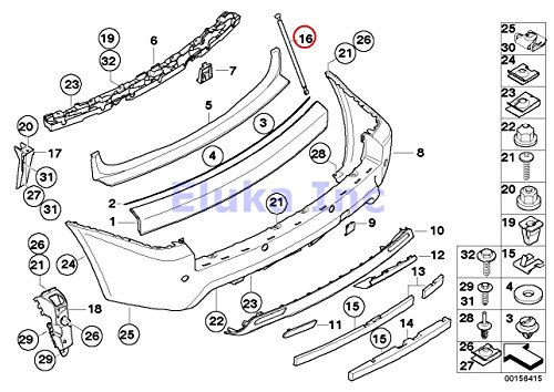 BMW Genuine Trunk Lid Hatch Shock - Gas Pressurized Support M X3 2.5i X3 3.0i X3 3.0i X3 3.0si