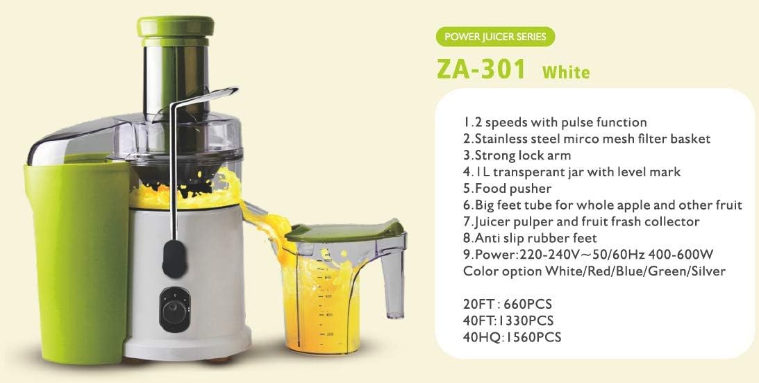 Chhel Electric juicers Fruits and Vegetables Electric Portable 100% Copper Motor Japanese Technology European Design ZA-301 with 2 Year Guarantee juicer for Fruits and Vegetables Cold Press Juicer