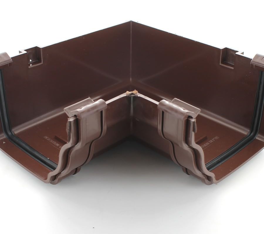 Aliaxis (Marley) Classic Internal Angle (90 deg) RCA52BR Brown for Ogee Style 116 x 75 mm guttering System (Now Discontinued)