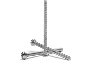 MroMax 30Pcs M4 x 55mm Pan Head Phillips Machine Screws, 304 Stainless Steel 18-8, Fully Thread, Metric Silver Gray Cross Head Screws Bolts for Cabinet Drawer Knob Pull Handle