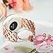TRUMiRR Watchband for Vivomove HR Rose Gold Women, Bling Hollow Stainless Steel Watch Band Quick Release Strap Jewelry Bangle Wristband for Garmin Venu/Luxe/Style