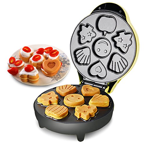 Red SW-227K cartoon cake machine automatic home-baking pan waffle breakfast machine free shipping