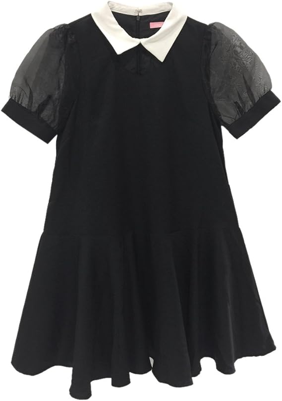 Amazon Co Jp 173op28 胸あき白襟aラインワンピ 服 ファッション小物